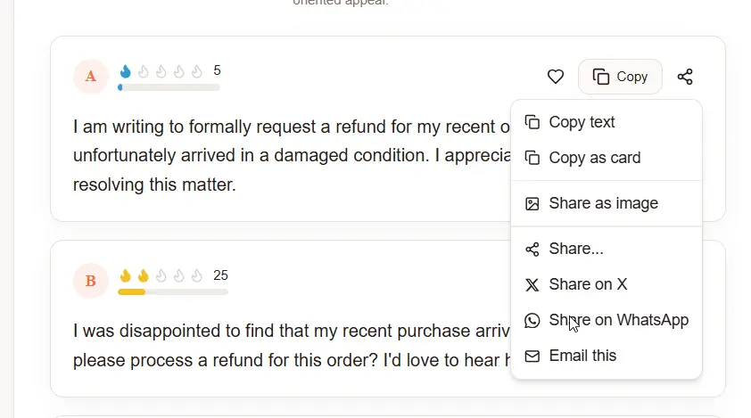 Screenshot 3 of VibeRewrite