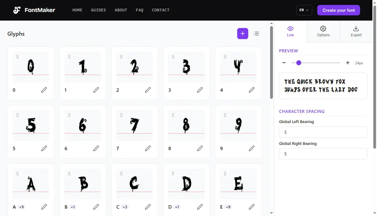Screenshot 1 of FontMaker