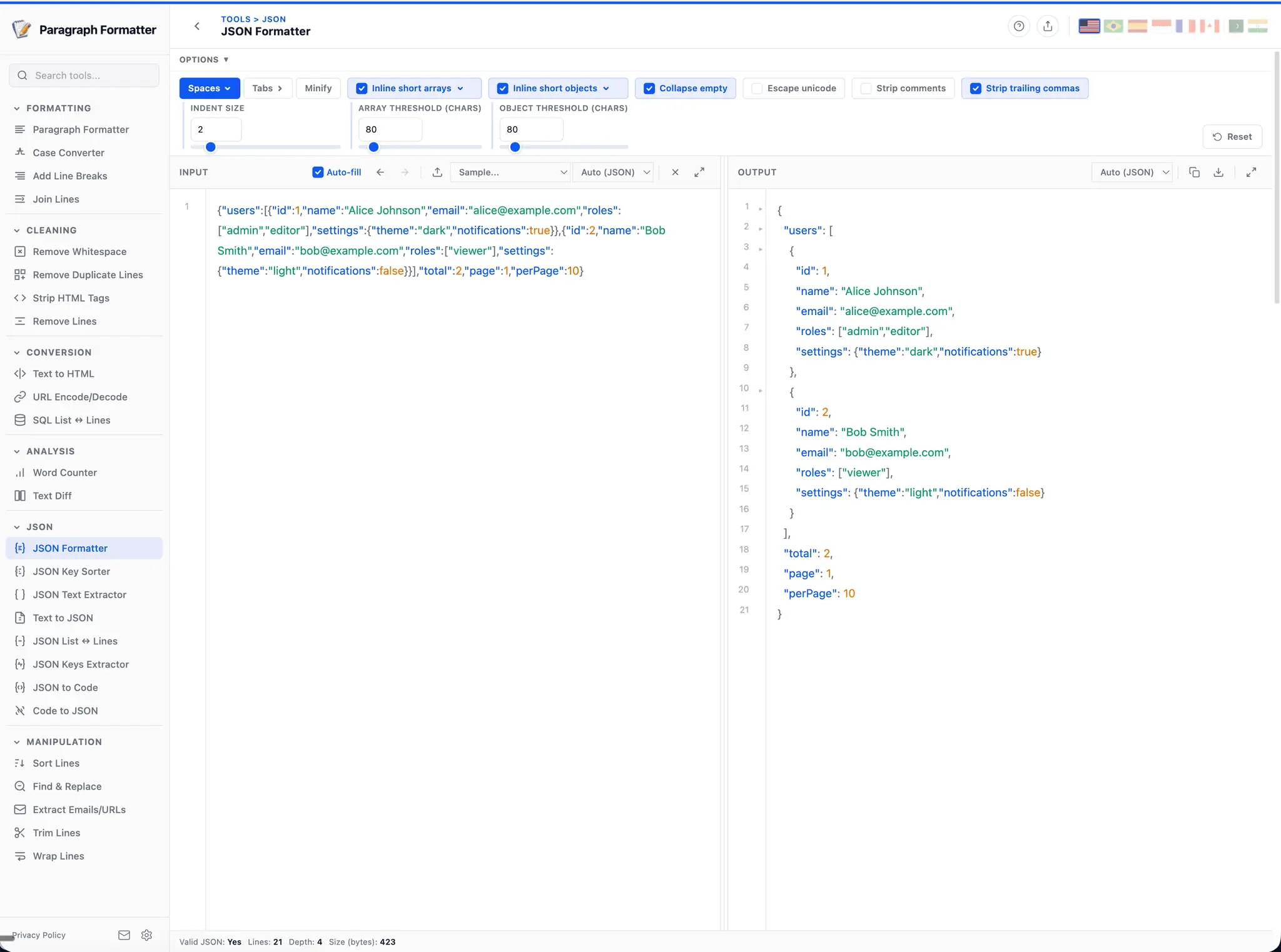 Screenshot 2 of Paragraph Formatter