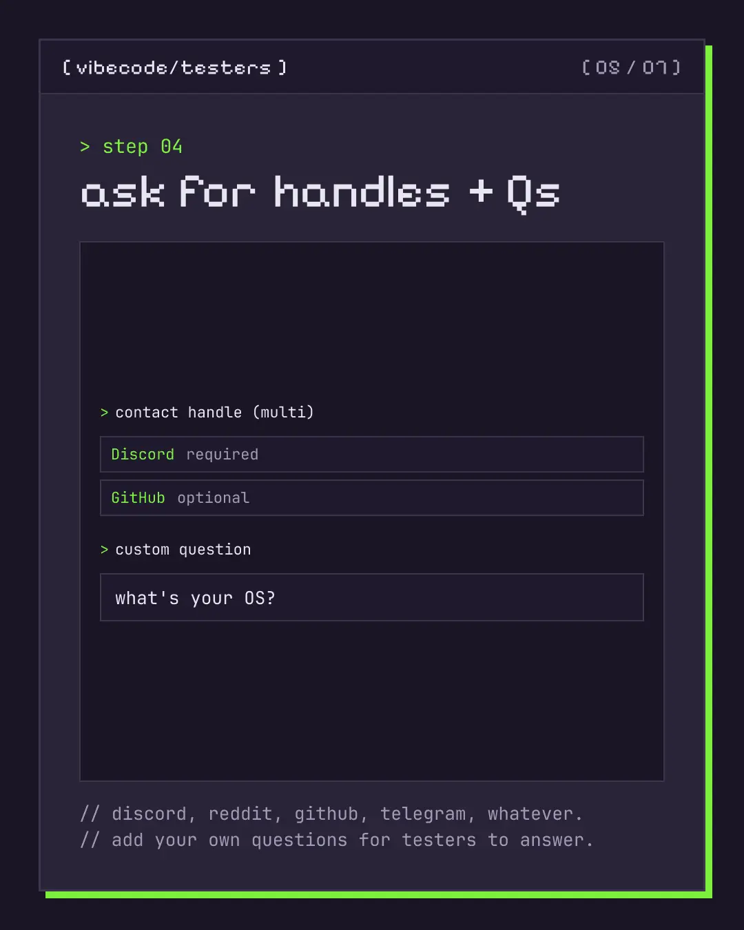 Screenshot 5 of vibecode/testers