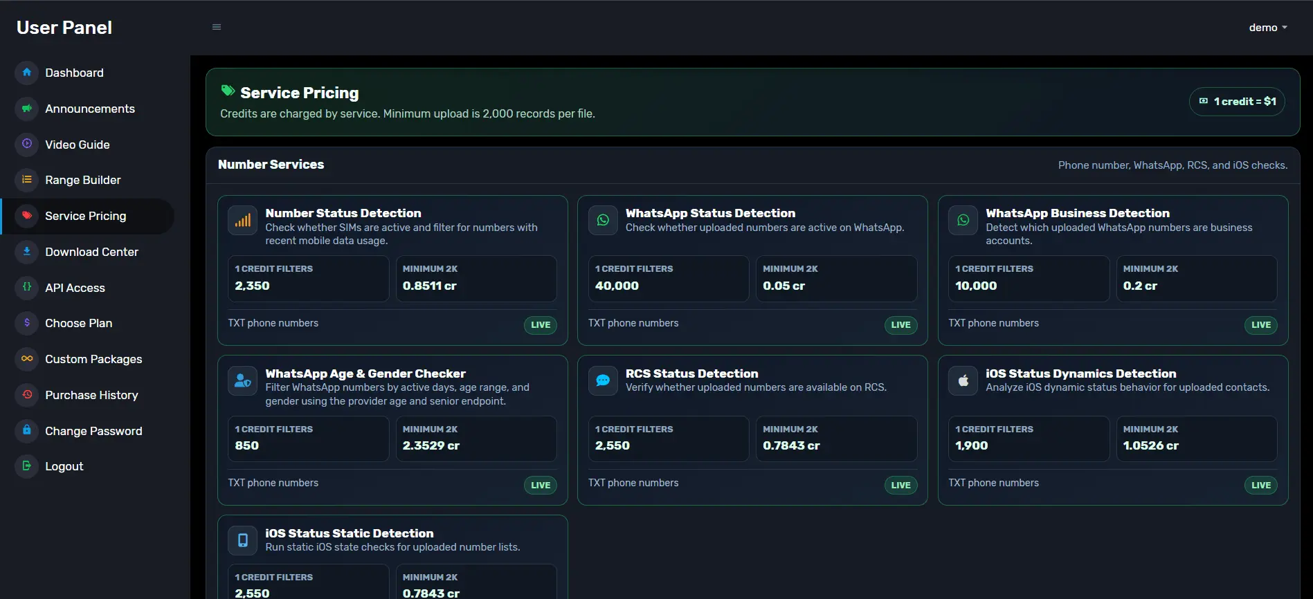 Screenshot 3 of NumberChecker.cloud