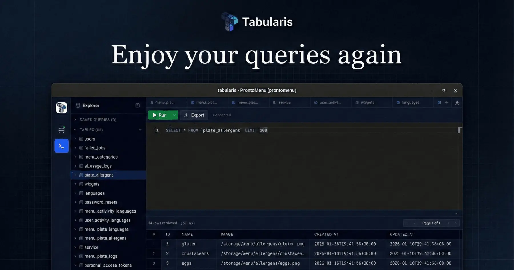 Screenshot 1 of Tabularis