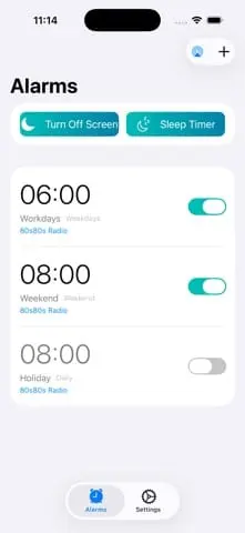 Screenshot 1 of Radio Alarm Clock ck