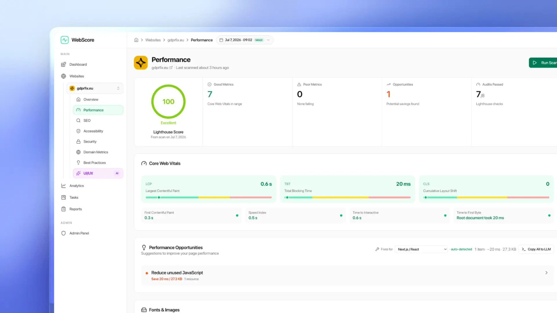 Screenshot 2 of WebScore
