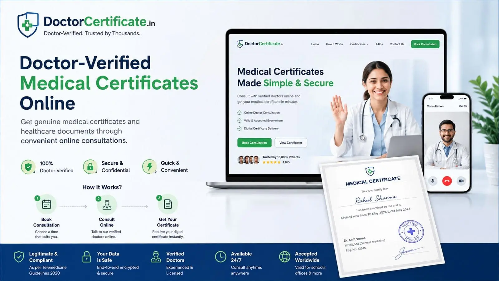 Screenshot 1 of DoctorCertificate.in