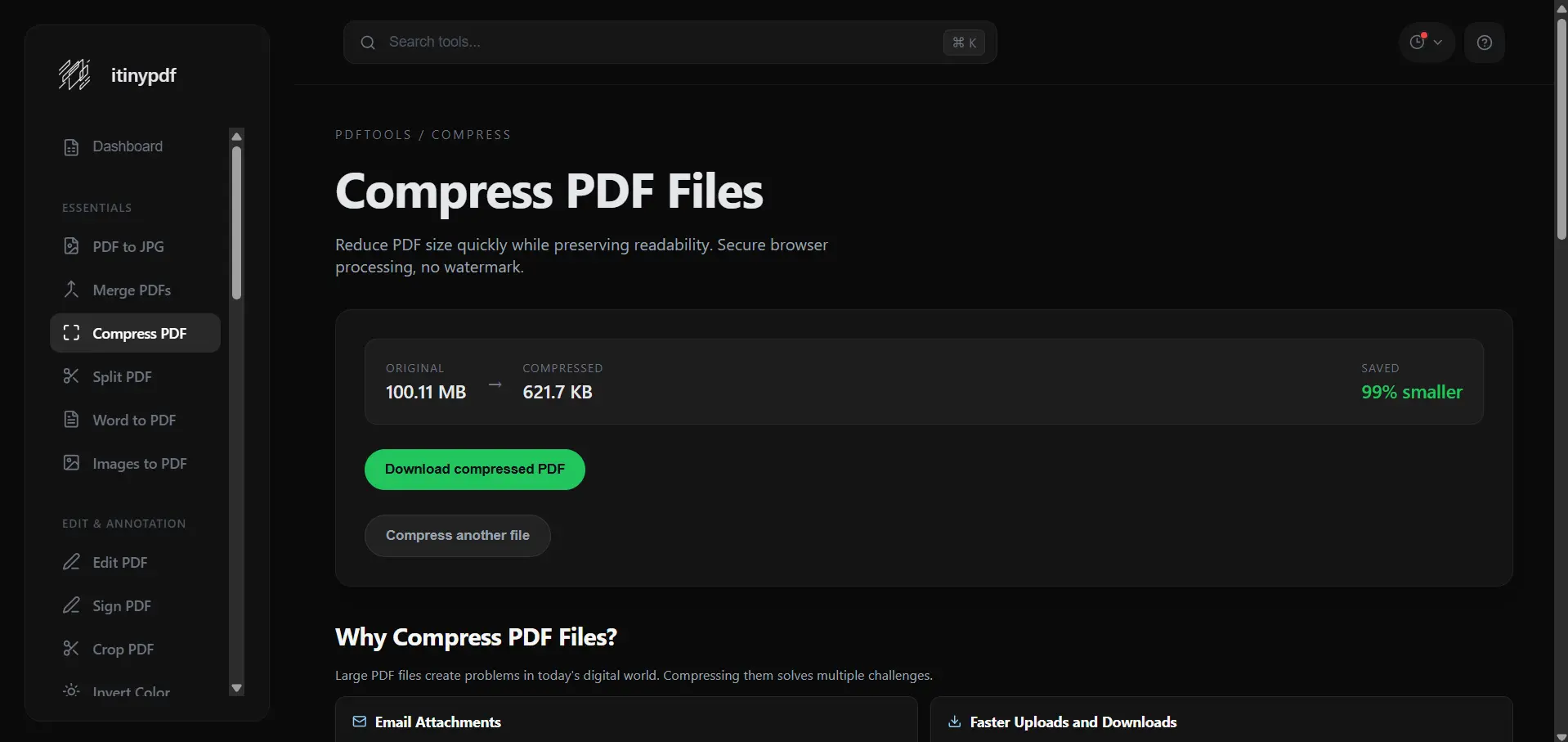 Screenshot 1 of itinypdf