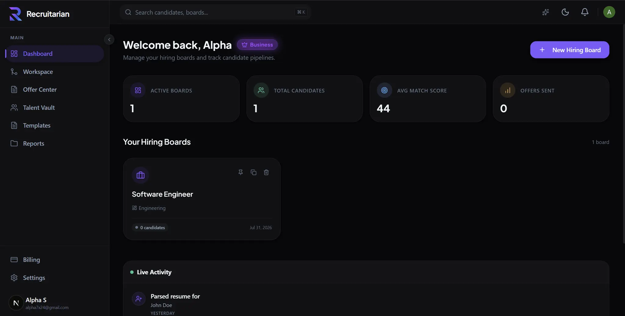 Screenshot 2 of Recruitarian