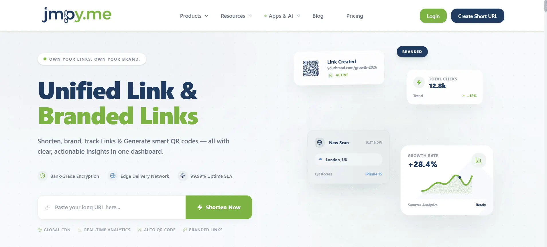 Screenshot 1 of Jmpy.me Branded short links & Analytics