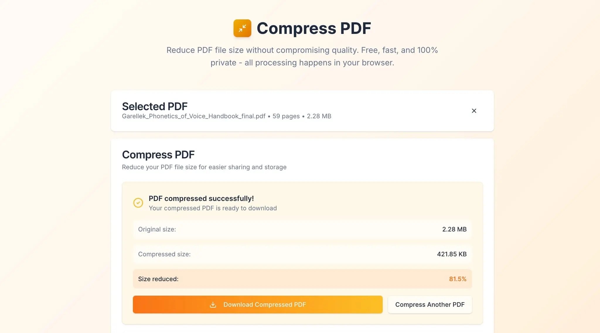 Screenshot 3 of Compress PDF