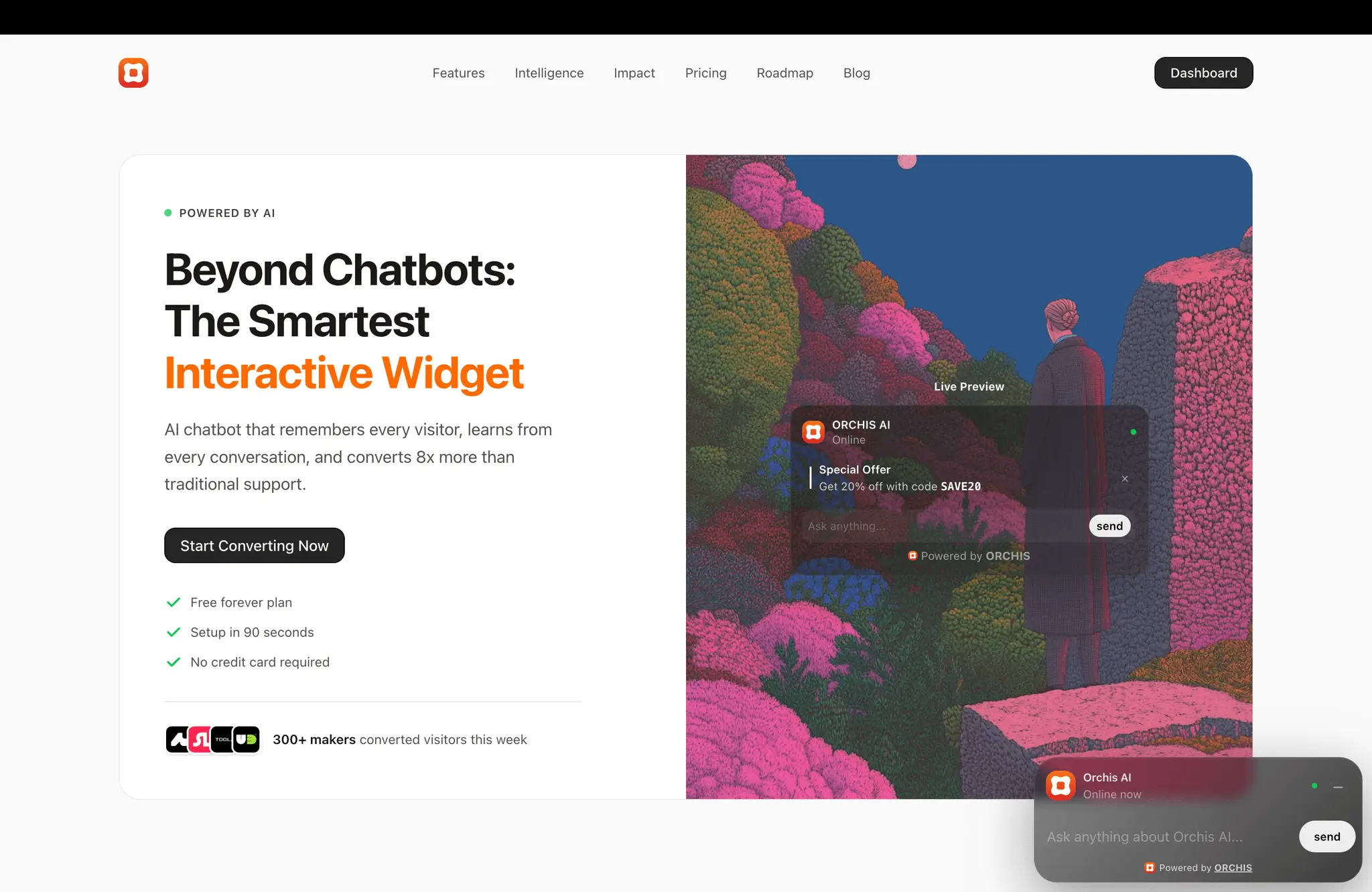 Screenshot 1 of Orchis - AI Website Agent