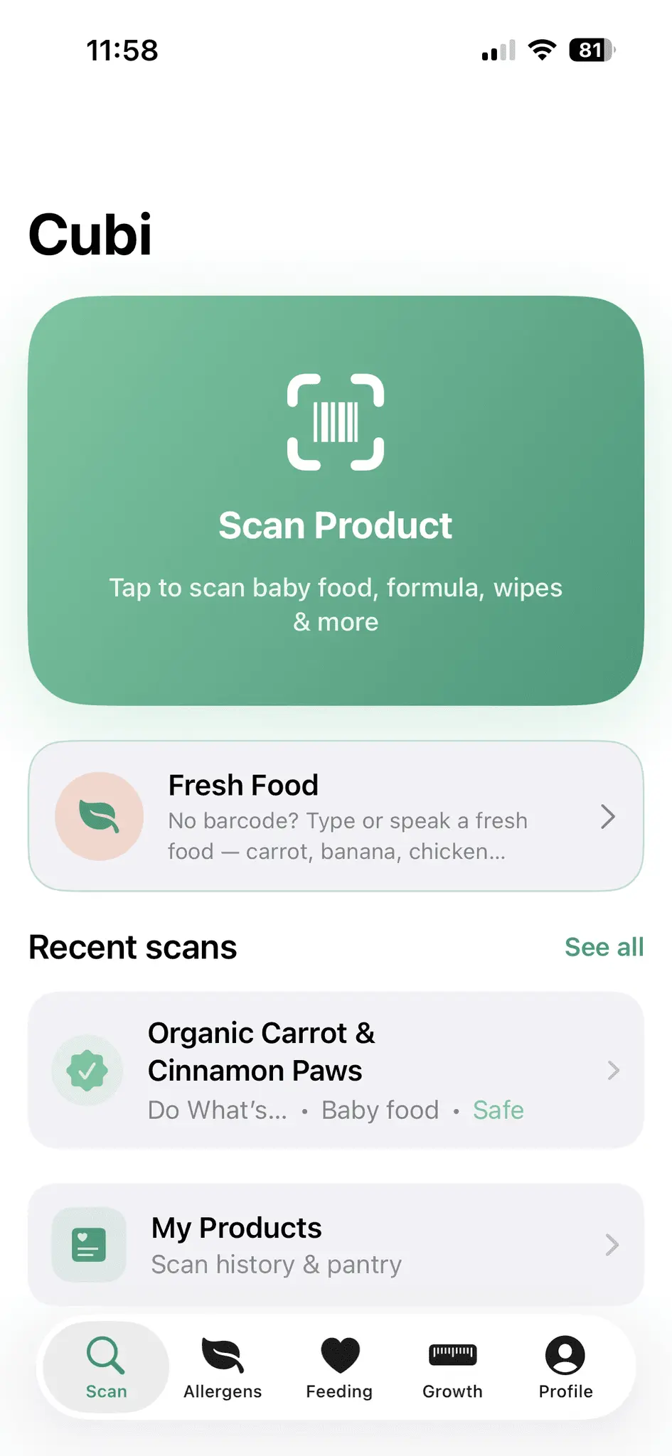 Screenshot 1 of Cubi Safety Scanner