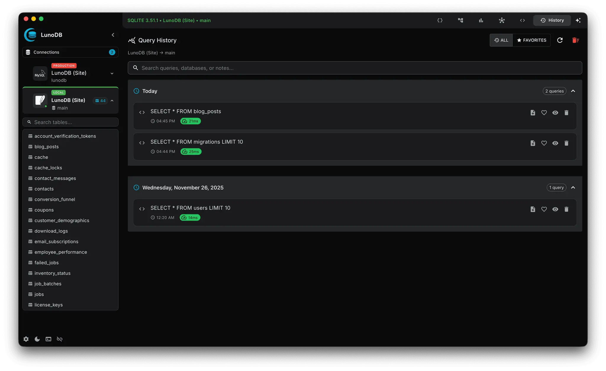 Screenshot 3 of LunoDB - Modern Database Software