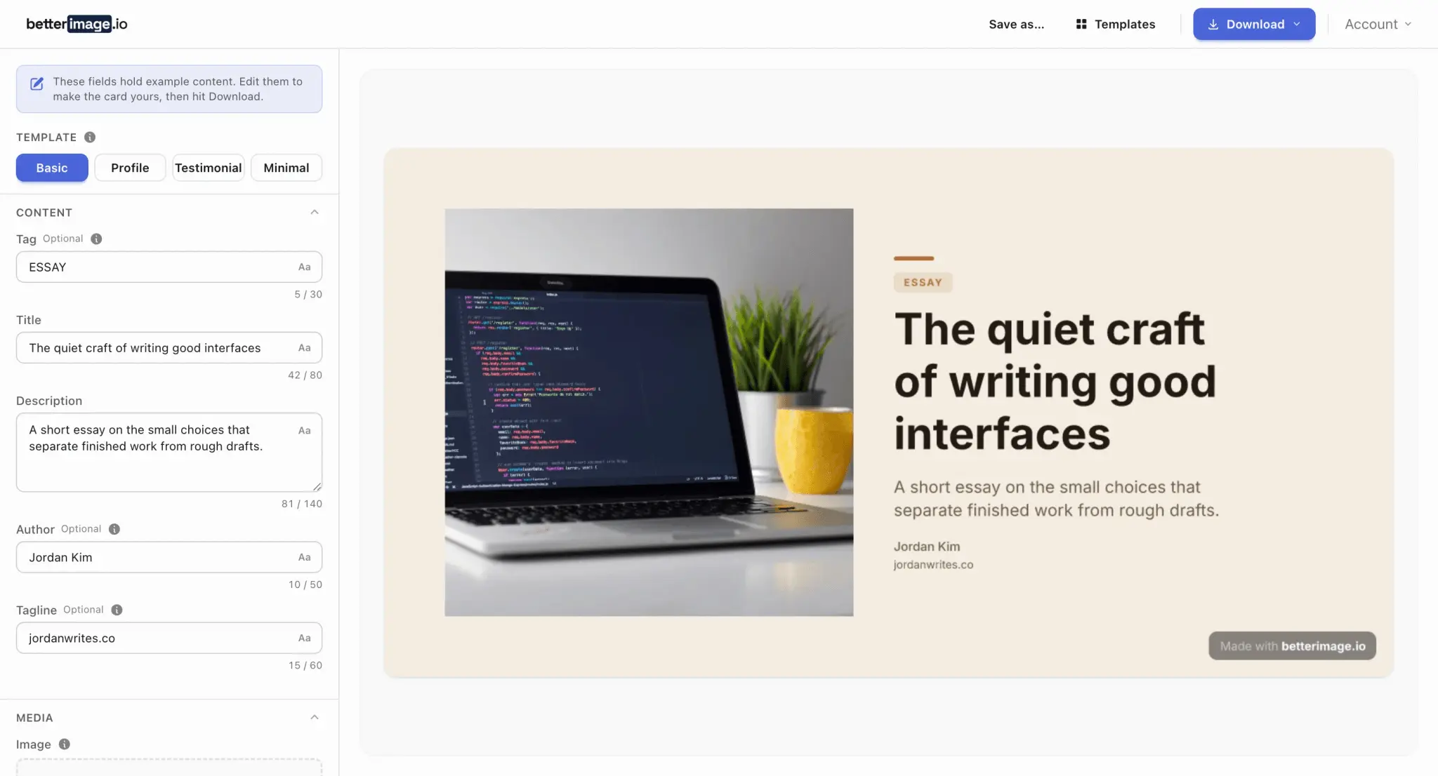 Screenshot 2 of betterimage.io