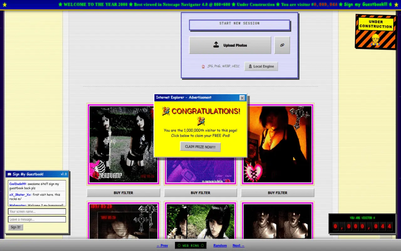 Screenshot 1 of Retro Y2K Theme: 90s Vintage for Website