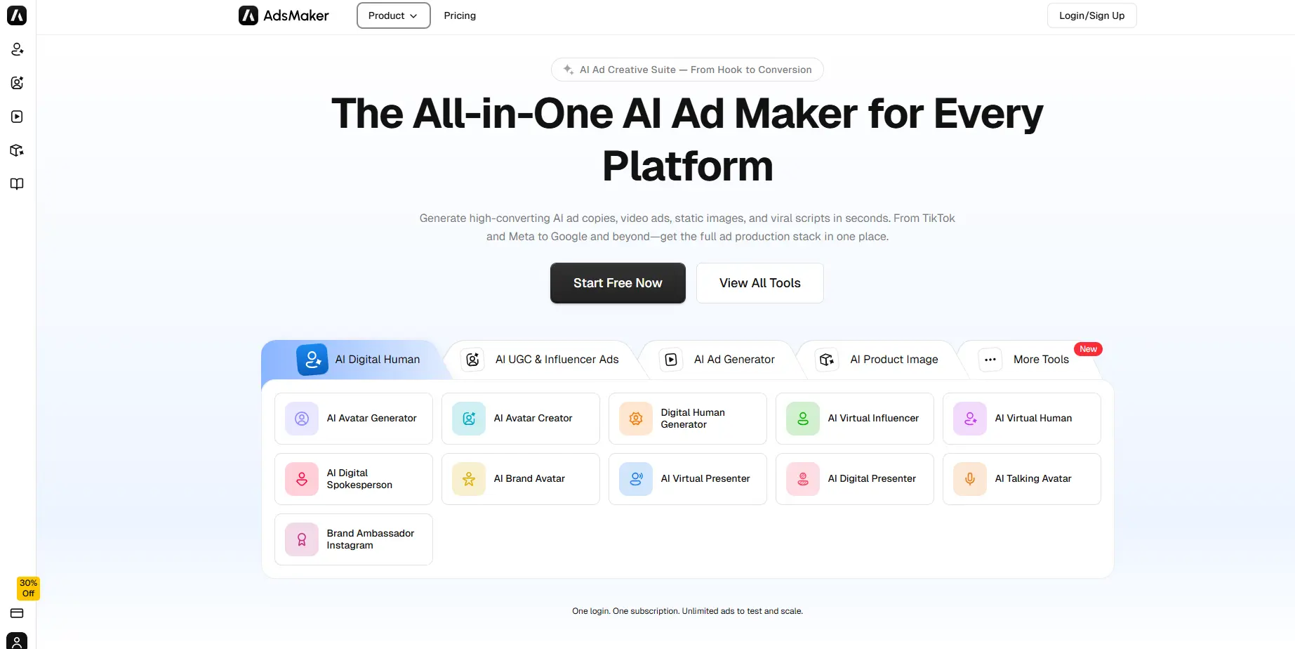 Screenshot 1 of Adsmaker.ai