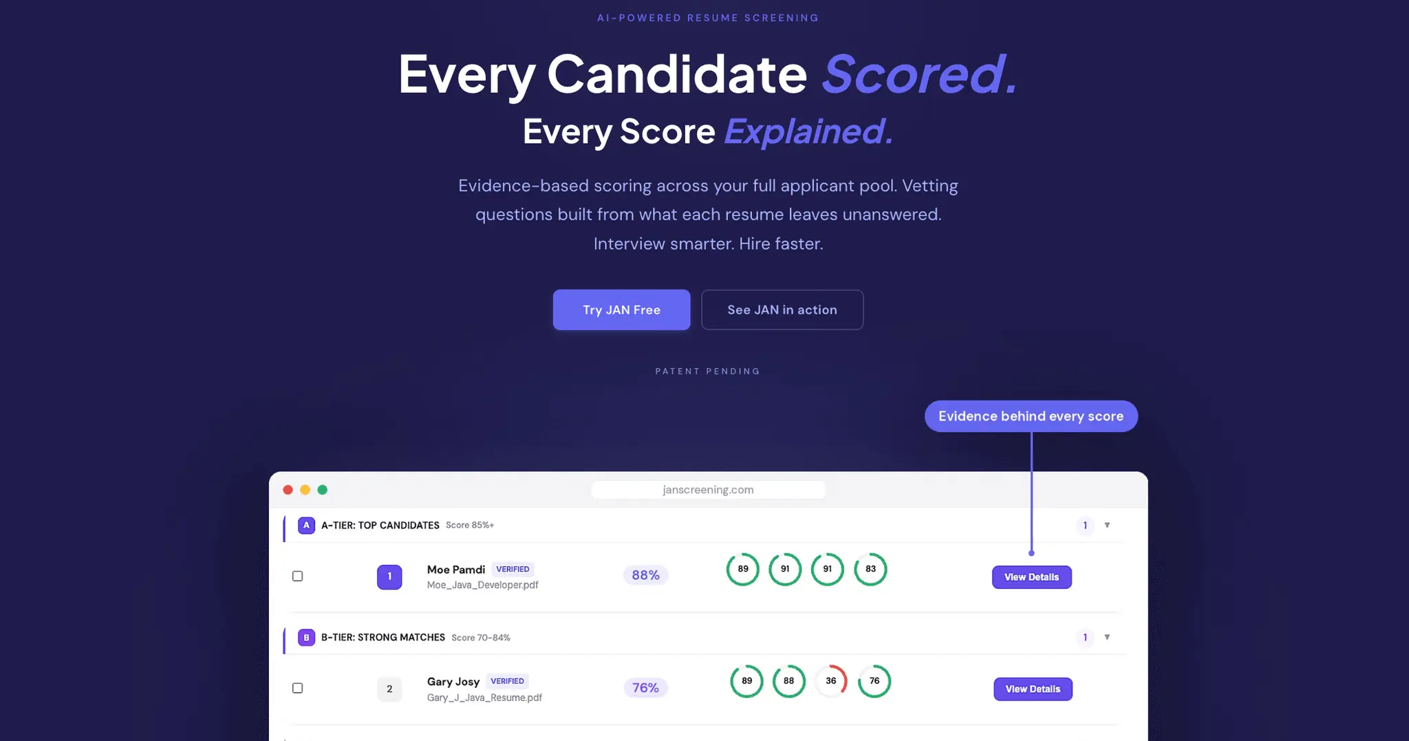 Screenshot 1 of JAN, Job Applicant Navigator