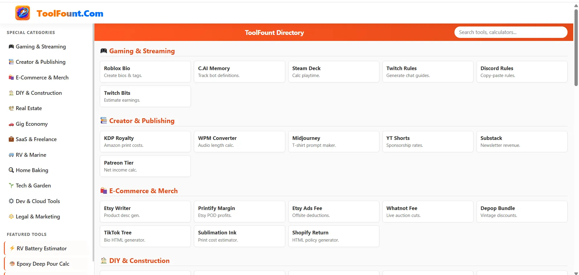 Screenshot 1 of ToolFount