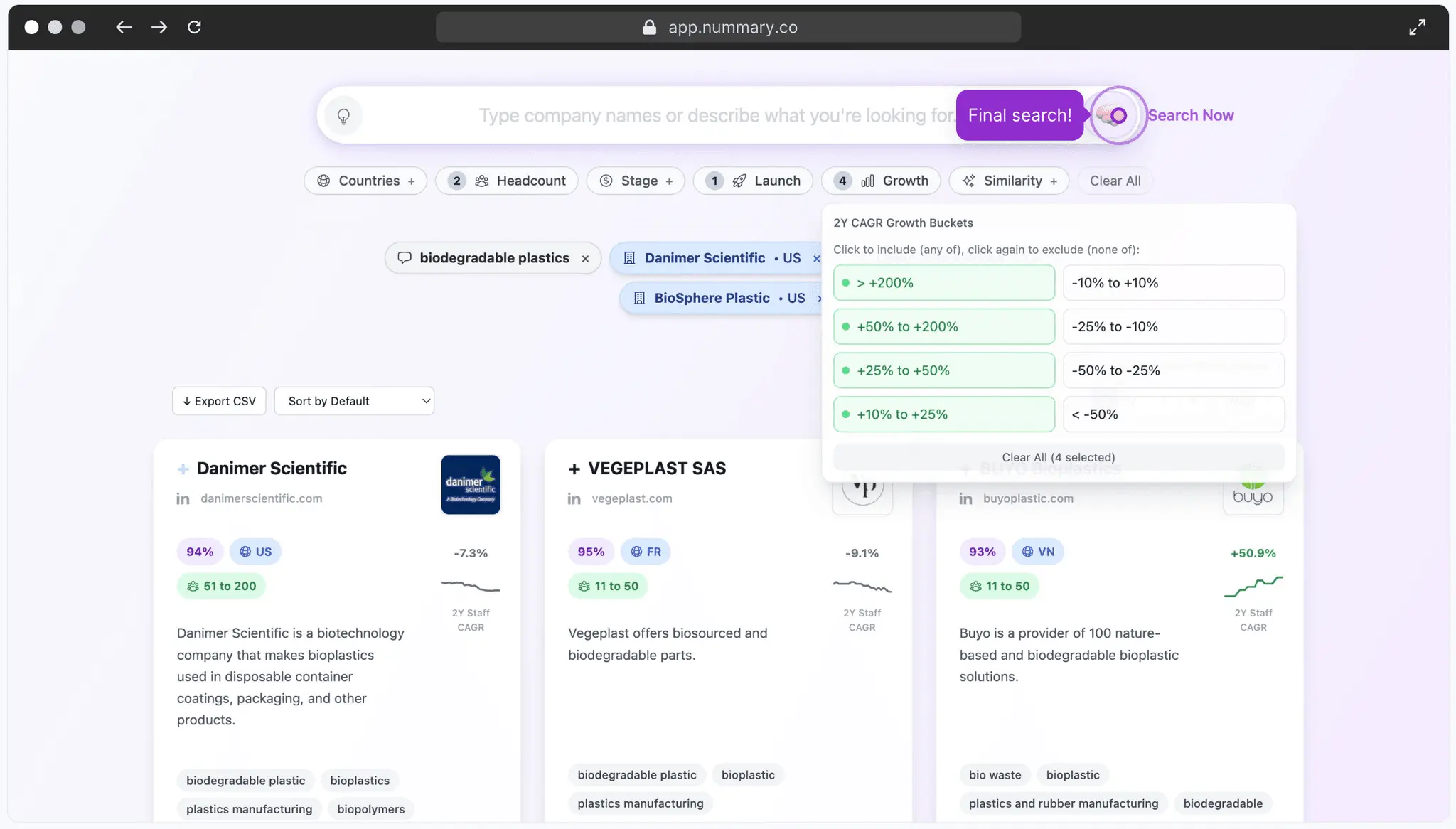 Screenshot 4 of Nummary AI Competitor Search