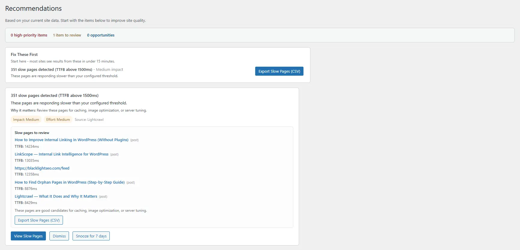 Screenshot 4 of Blacklight SEO Suite