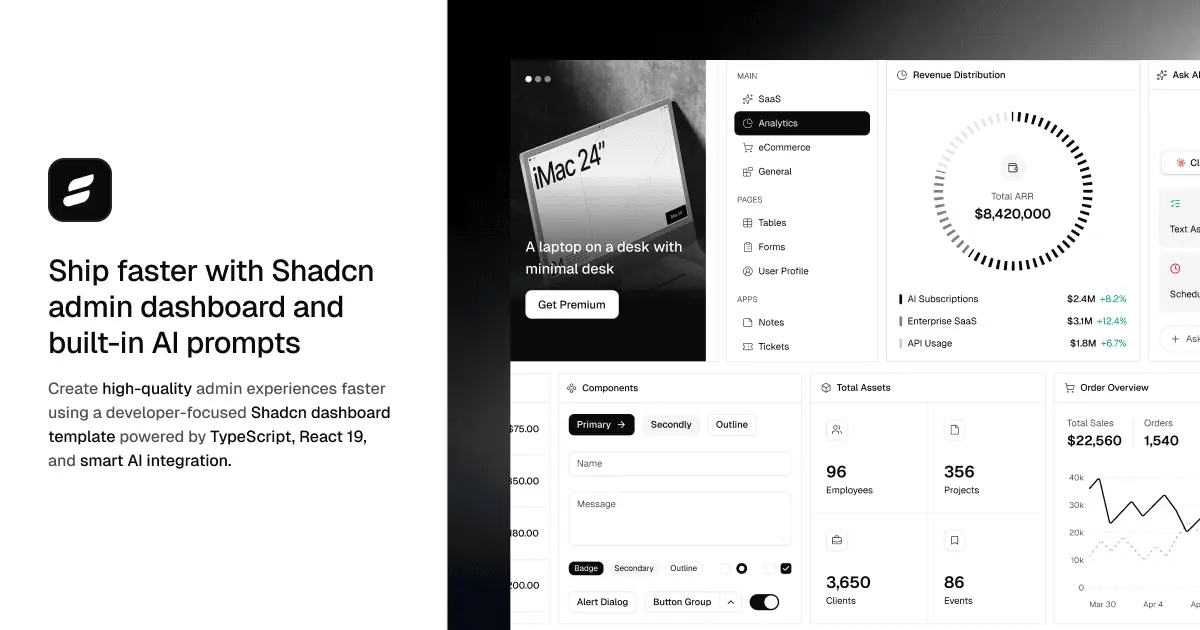 Screenshot 2 of Shadcn Dashboard