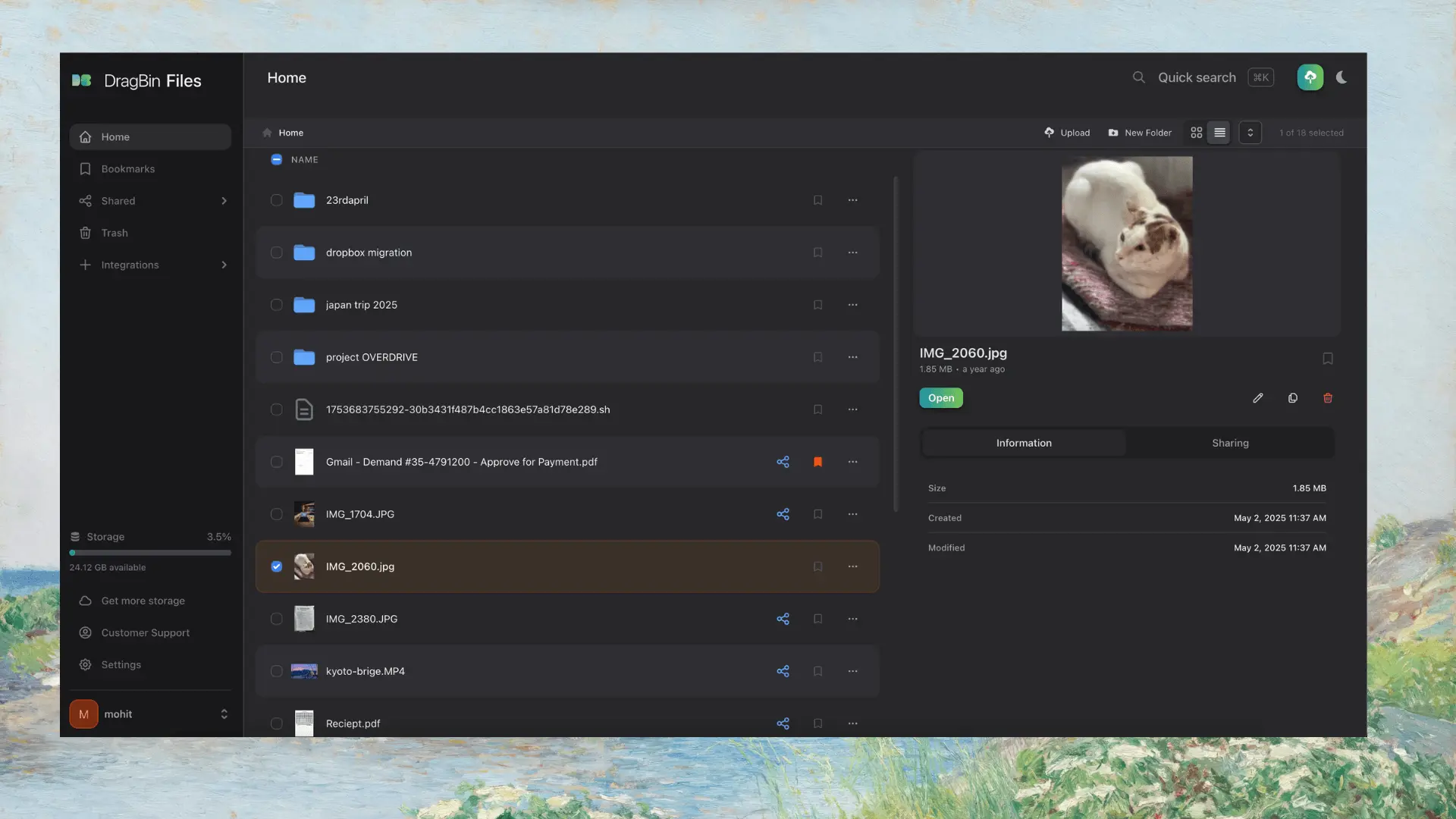 Screenshot 1 of DragBin