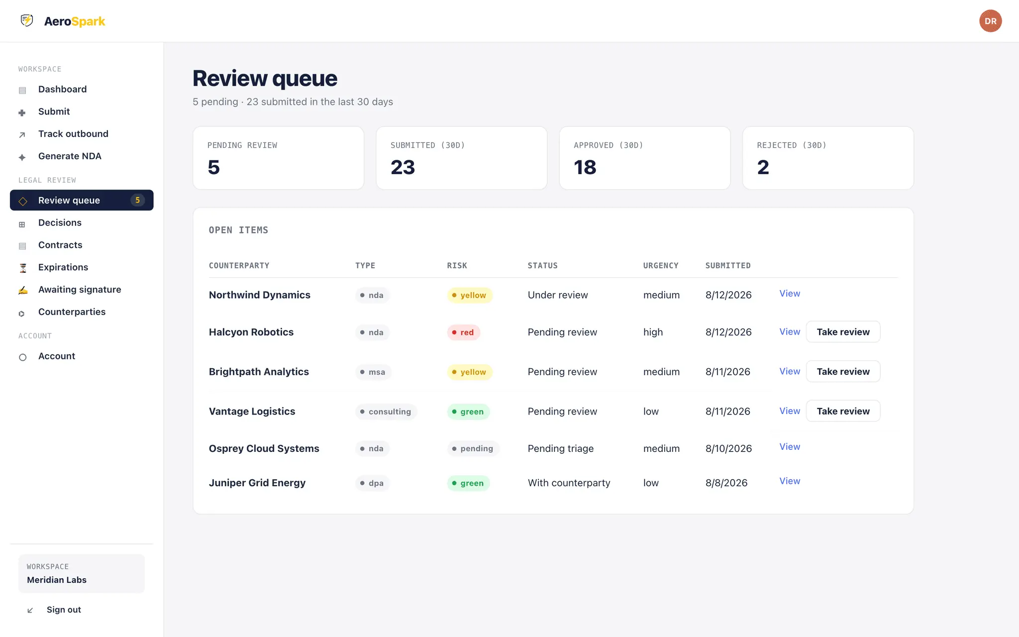 Screenshot 1 of AeroSpark