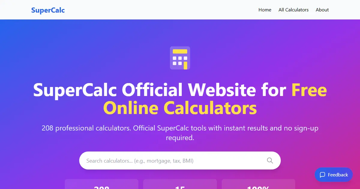 Screenshot 1 of SuperCalc