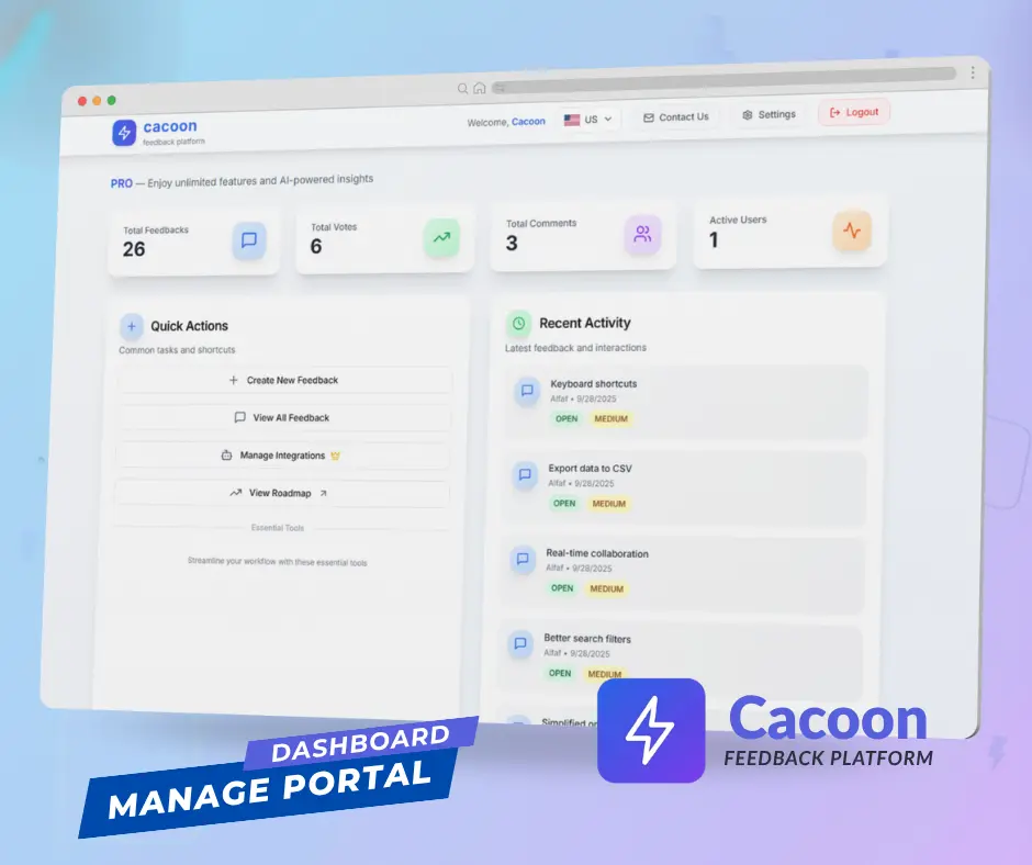 Screenshot 3 of Cacoon Feedback