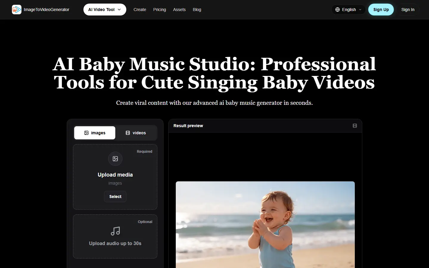 Screenshot 1 of AI baby songs video