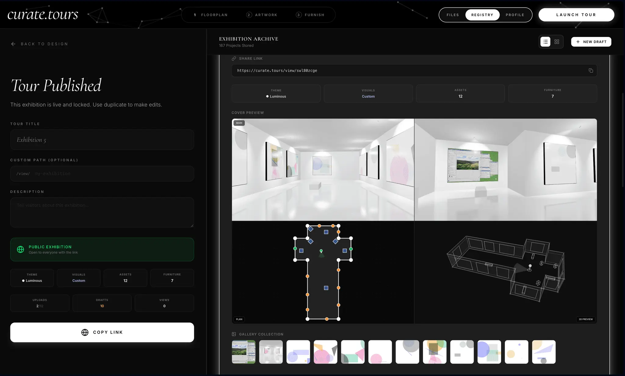 Screenshot 1 of CURATE.TOURS