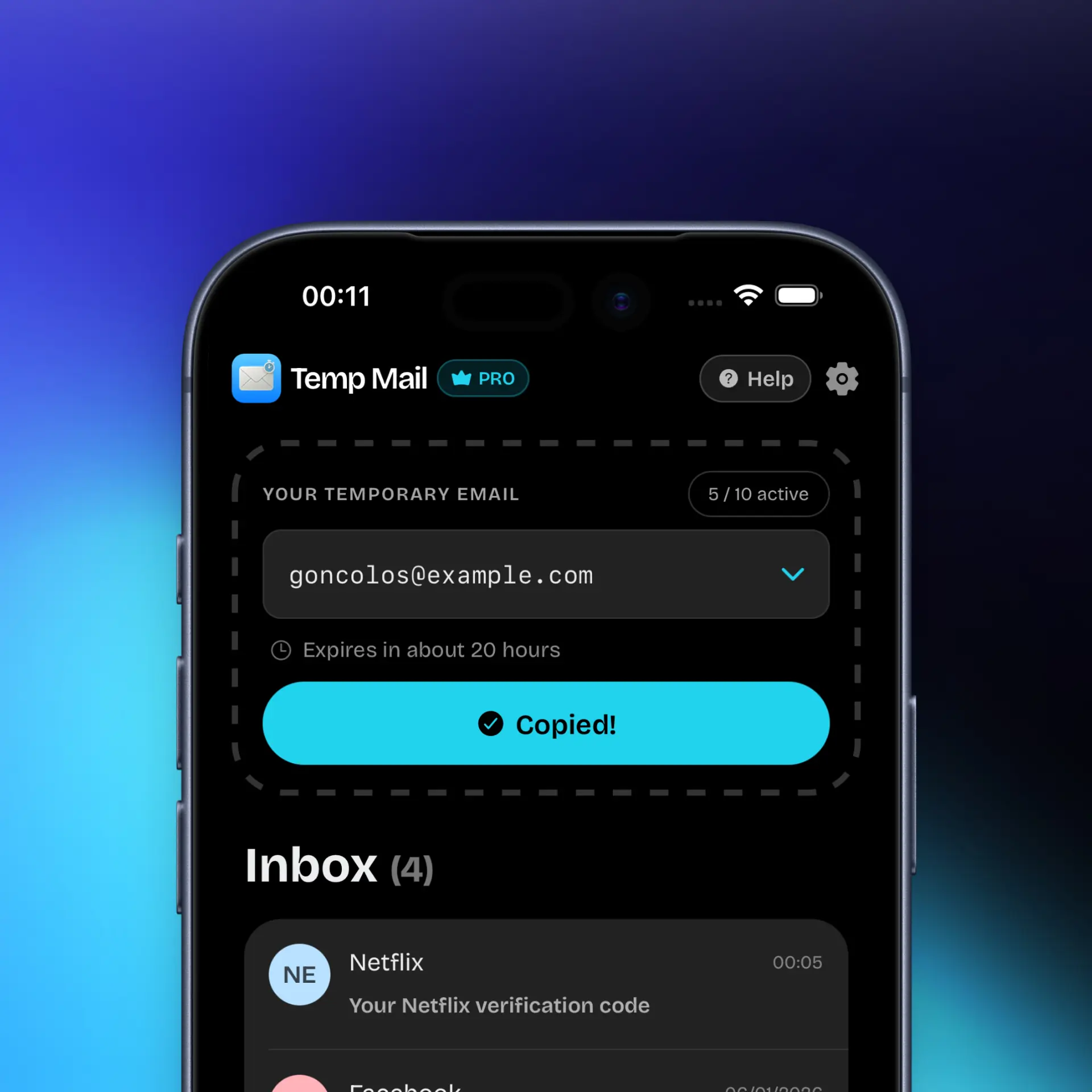 Screenshot 3 of Temp Mail - Instant Disposable Email