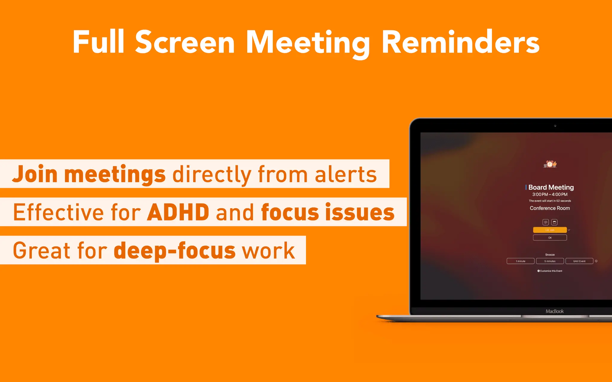 Screenshot 1 of In Your Face Meeting Reminder