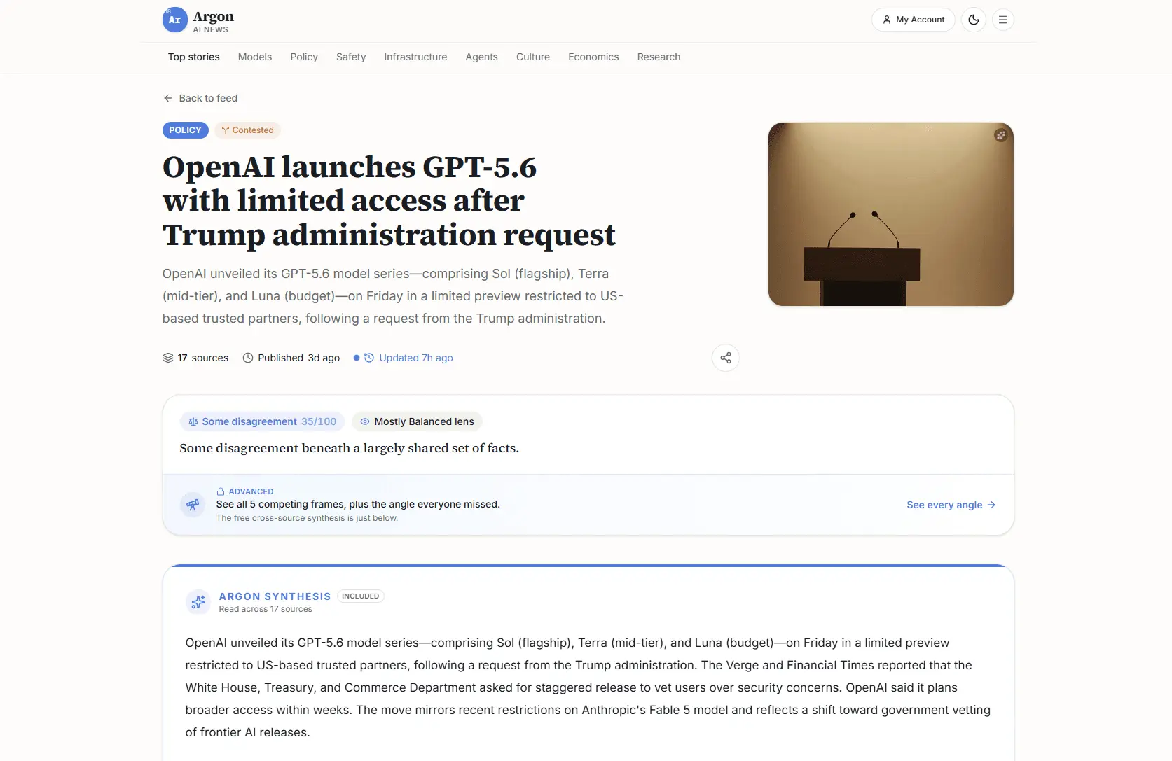 Screenshot 2 of Argon AI News