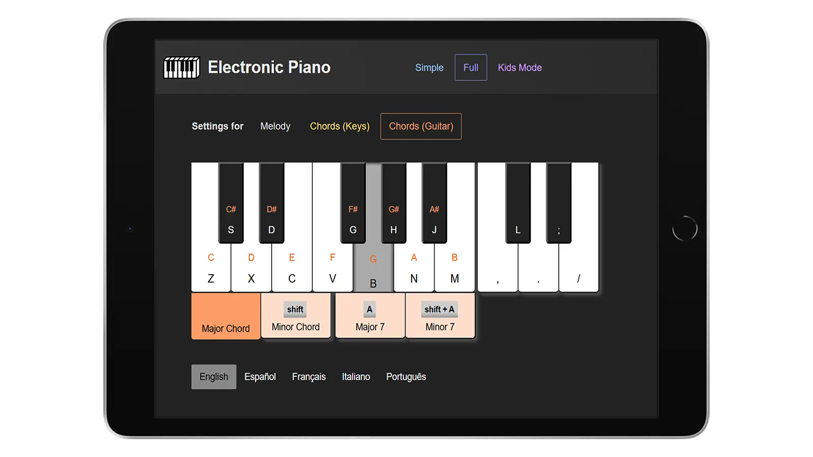 Screenshot 2 of Electronic Piano