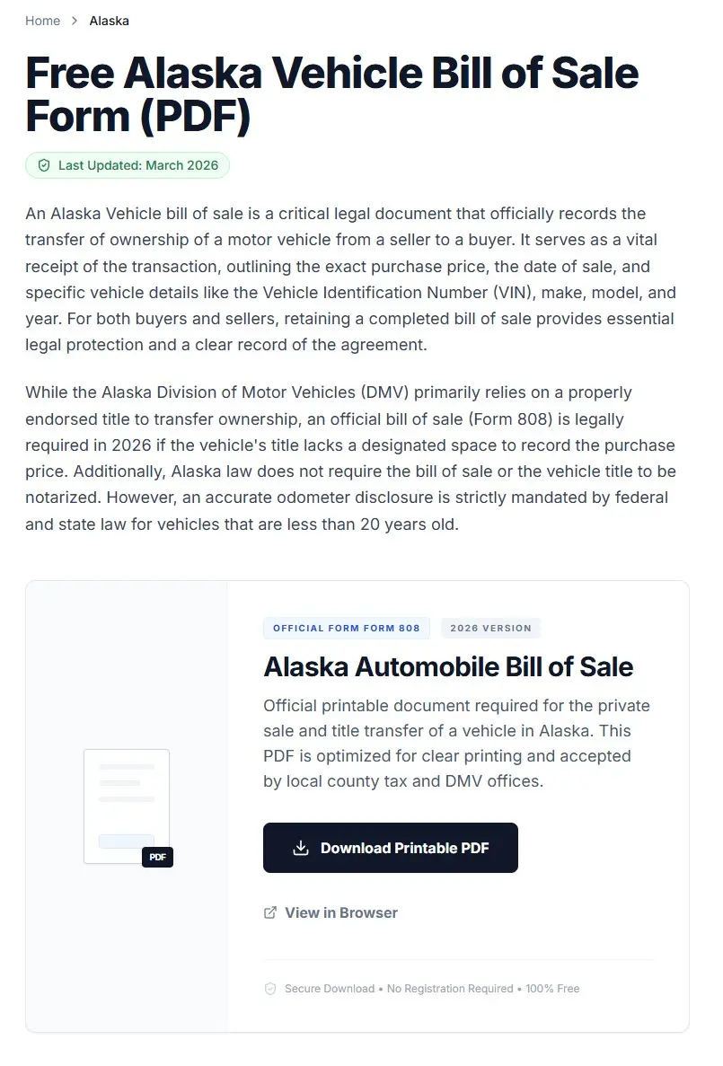 Screenshot 3 of VehicleBillofSale.com
