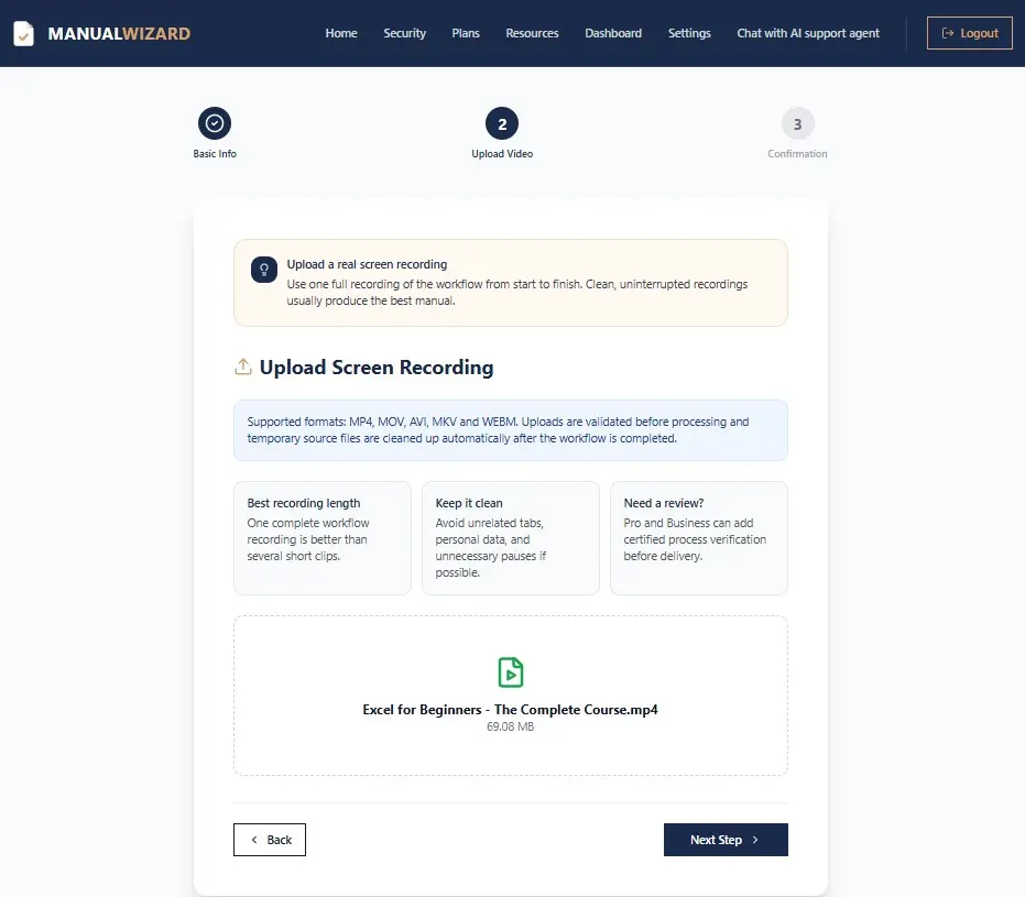 Screenshot 3 of ManualWizard