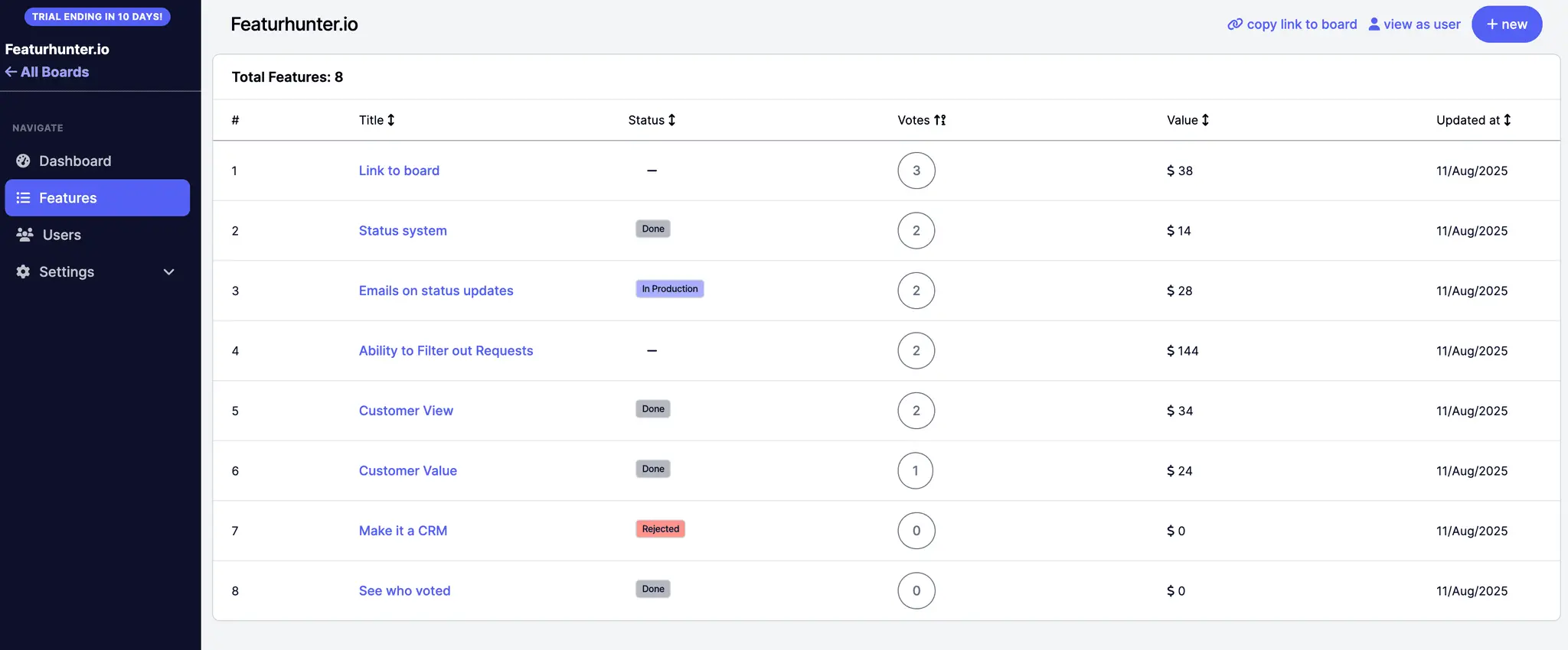 Screenshot 1 of FeatureHunter