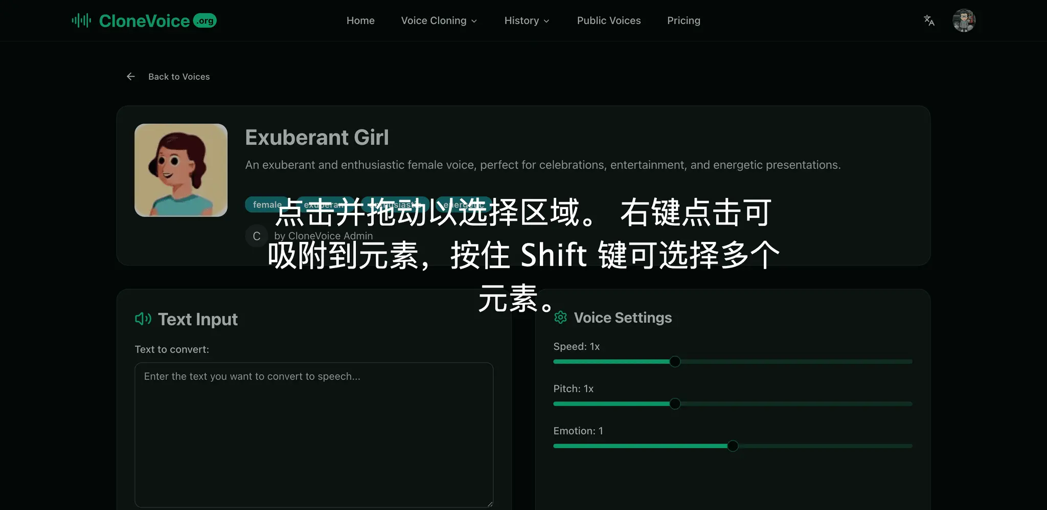 Screenshot 4 of CloneVoice: AI Voice Cloning Platform