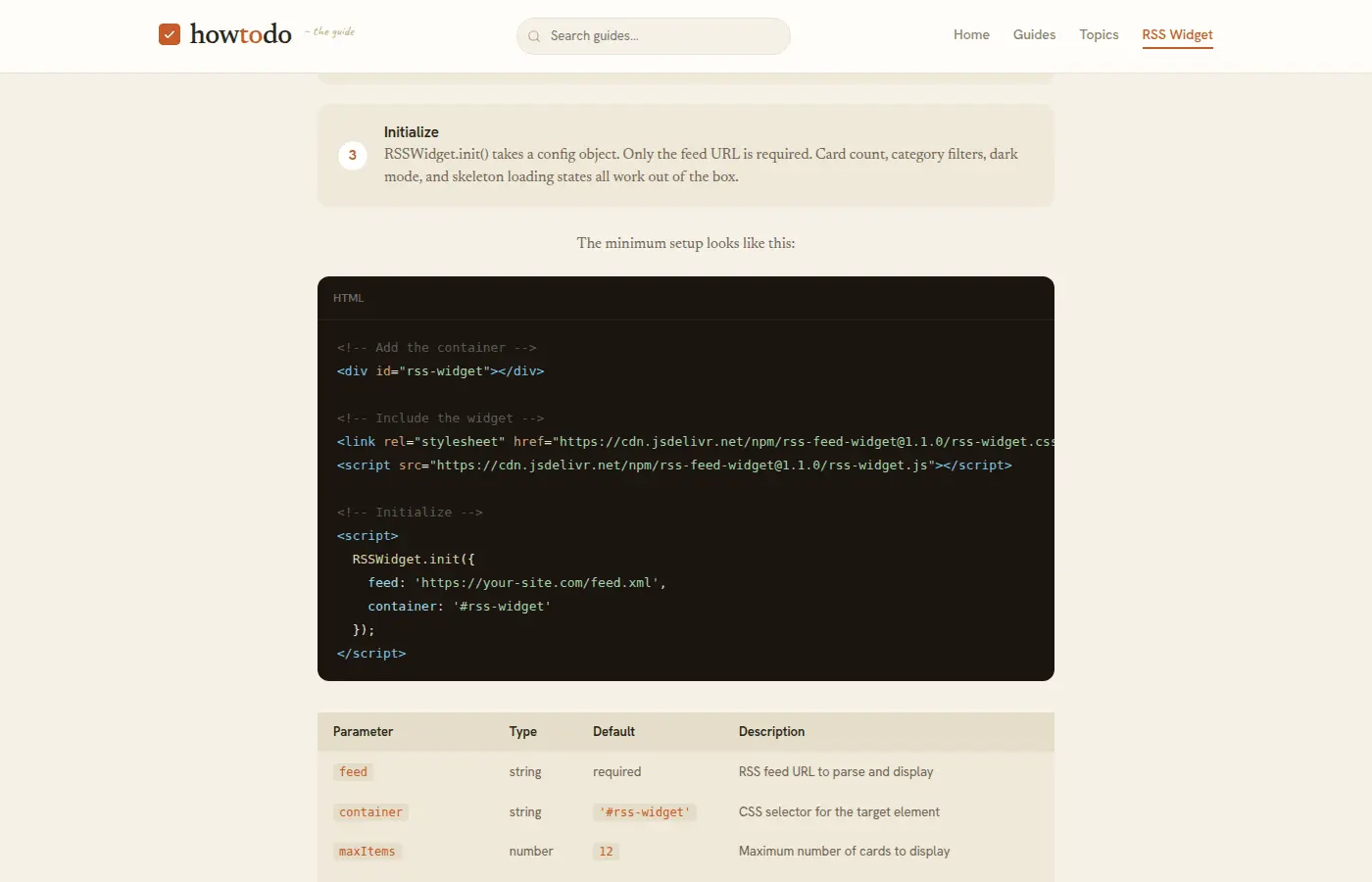 Screenshot 2 of RSS Feed Widget