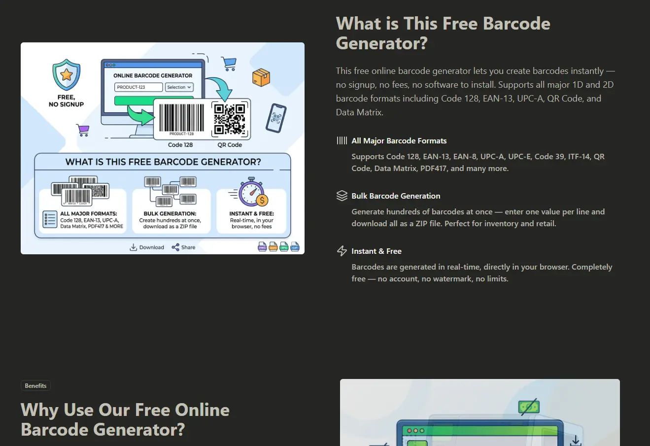 Screenshot 2 of Generate barcodes online