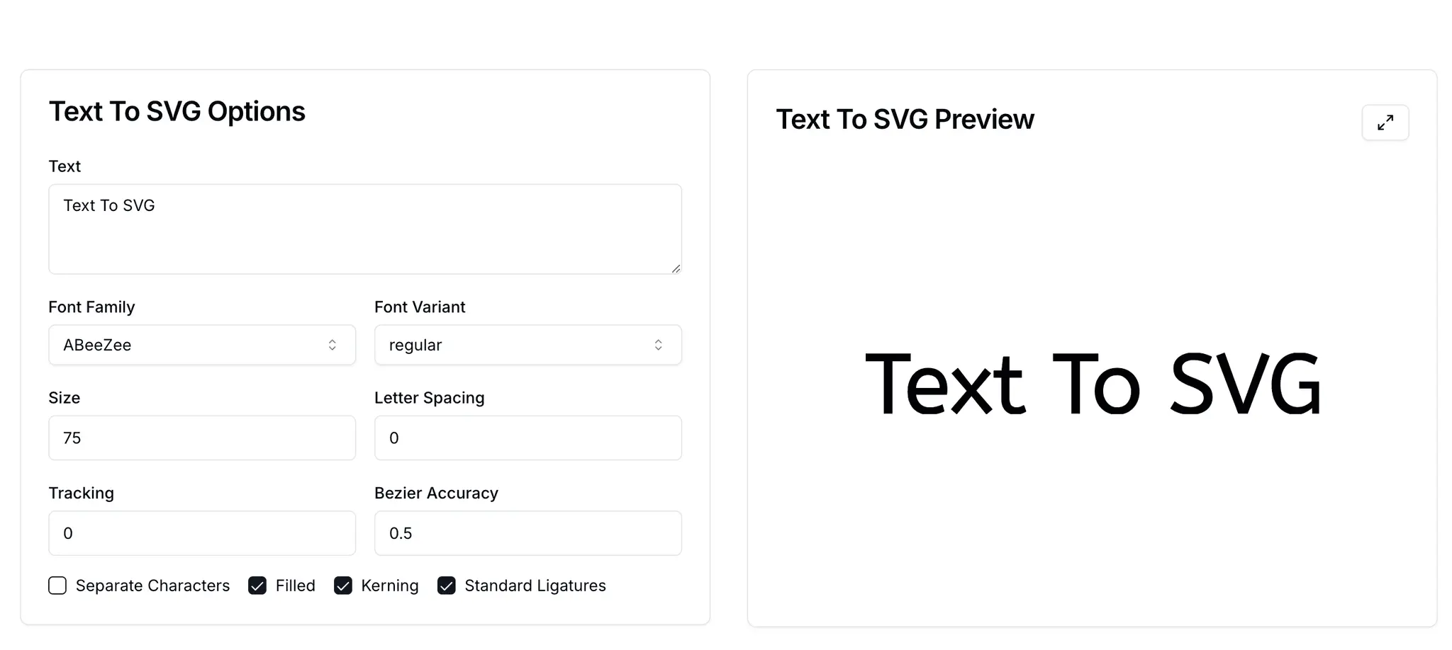 Screenshot 1 of Text to SVG Path Online | Free SVG Conve