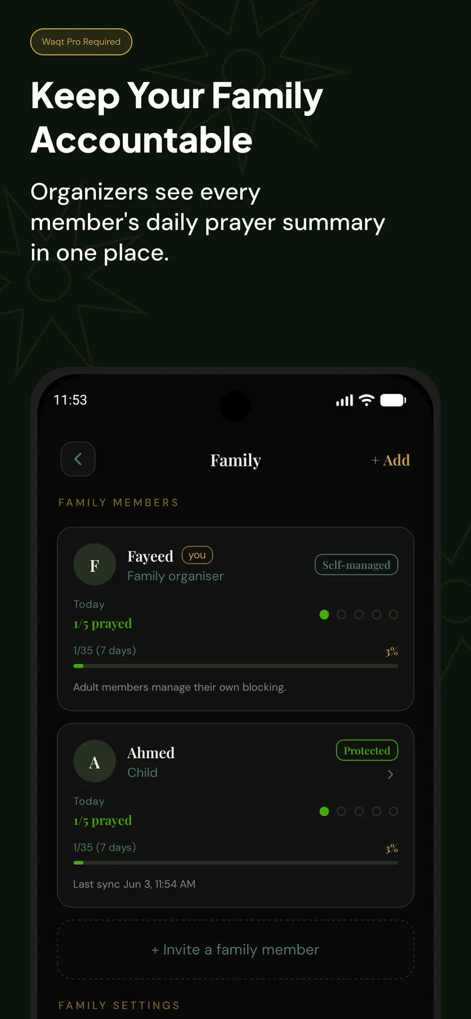 Screenshot 4 of Waqt: Prayer time & Focus