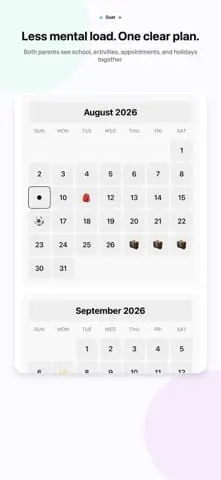 Screenshot 1 of Duet Co-parent Calendar