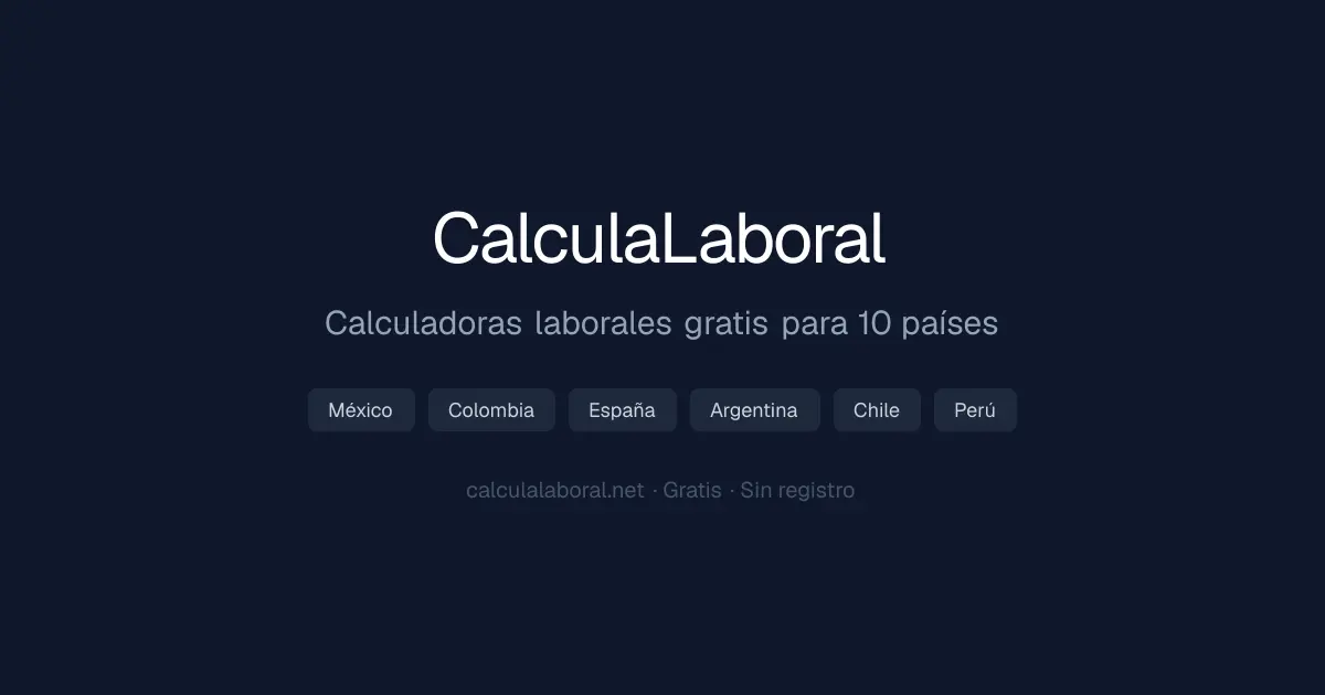 Screenshot 1 of Calculadoras Laborales Gratis 2026