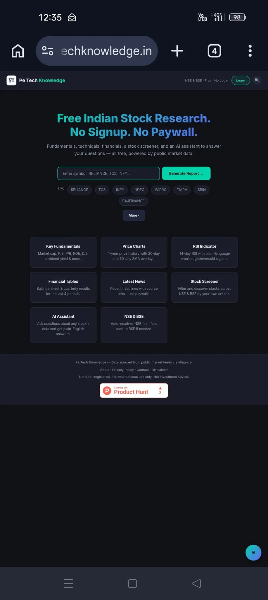 Screenshot 1 of Pe Tech Knowledge