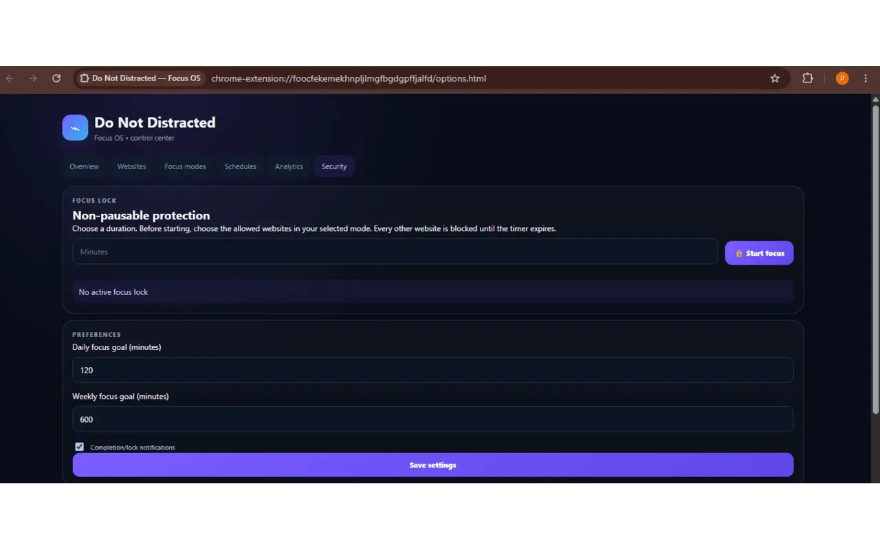 Screenshot 10 of Do Not Distracted — Focus OS