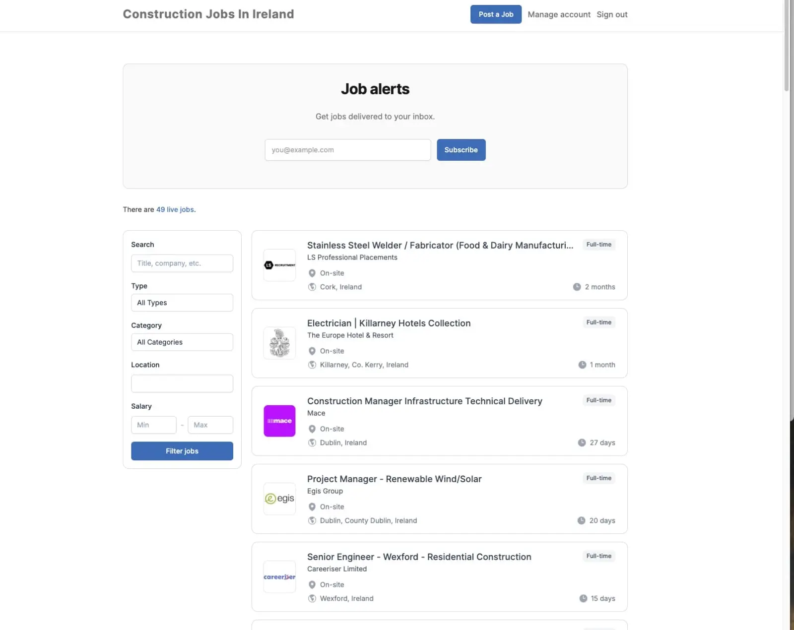 Screenshot 2 of Irish Construction Jobs