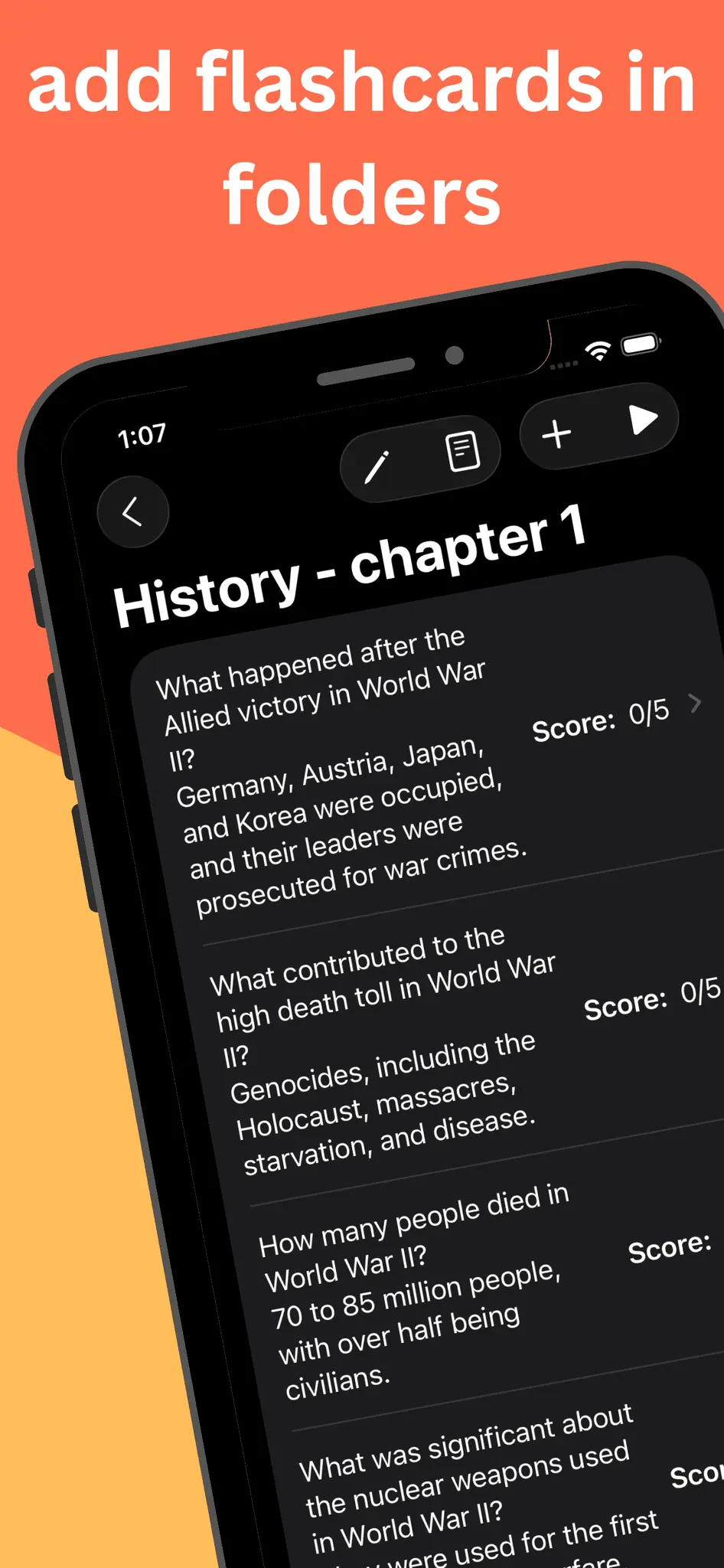 Screenshot 1 of iLearn: AI Flashcards & Notes
