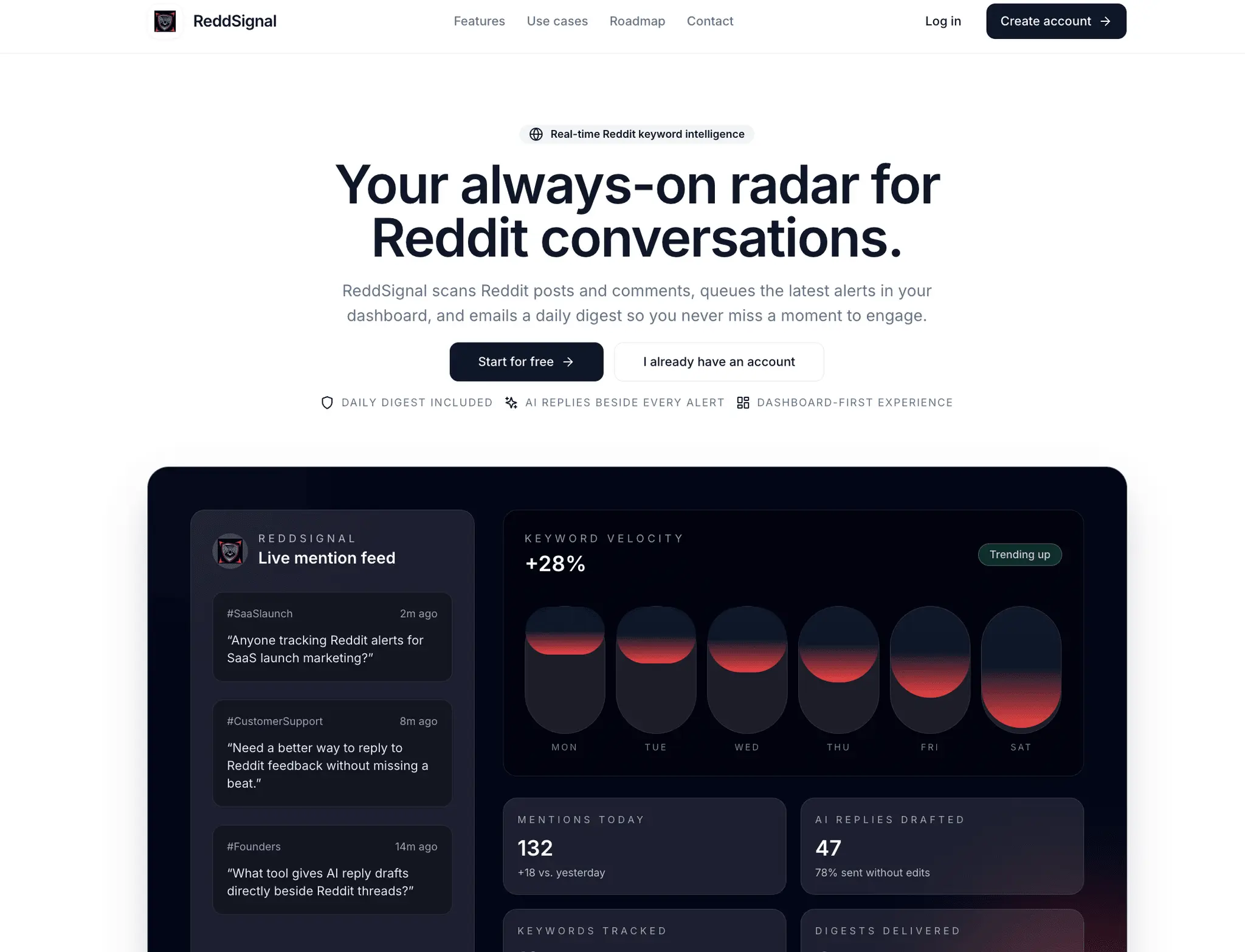 Screenshot 5 of ReddSignal | Reddit Keyword Alerts & AI