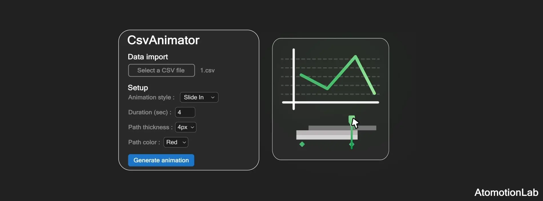 Screenshot 1 of CsvAnimator